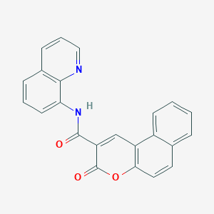 3-oxo-N-8-quinolinyl-3H-benzo[f]chromene-2-carboxamide