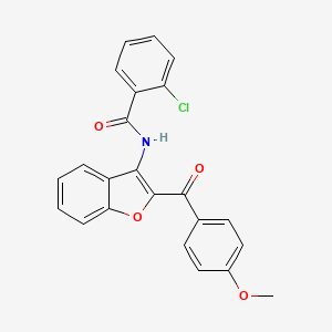 2-chloro-N-[2-(4-methoxybenzoyl)-1-benzofuran-3-yl]benzamide