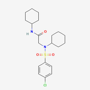 N~2~-[(4-chlorophenyl)sulfonyl]-N~1~,N~2~-dicyclohexylglycinamide