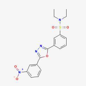 N,N-DIETHYL-3-[5-(3-NITROPHENYL)-1,3,4-OXADIAZOL-2-YL]BENZENE-1-SULFONAMIDE