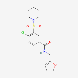 4-chloro-N-(2-furylmethyl)-3-(1-piperidinylsulfonyl)benzamide