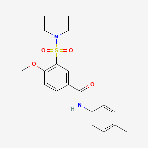 3-(diethylsulfamoyl)-4-methoxy-N-(4-methylphenyl)benzamide