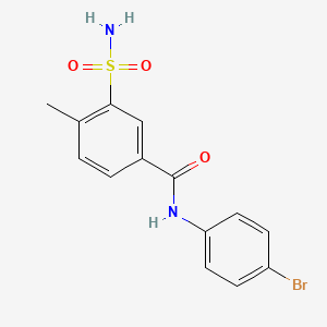 N-(4-bromophenyl)-4-methyl-3-sulfamoylbenzamide