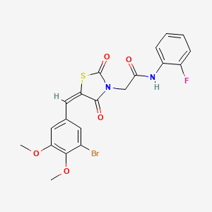 2-[5-(3-bromo-4,5-dimethoxybenzylidene)-2,4-dioxo-1,3-thiazolidin-3-yl]-N-(2-fluorophenyl)acetamide