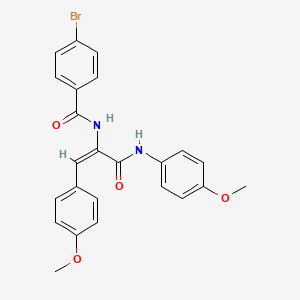 4-bromo-N-[(E)-3-(4-methoxyanilino)-1-(4-methoxyphenyl)-3-oxoprop-1-en-2-yl]benzamide