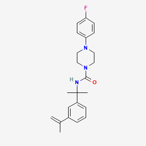 4-(4-fluorophenyl)-N-{2-[3-(prop-1-en-2-yl)phenyl]propan-2-yl}piperazine-1-carboxamide