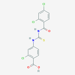 2-Chloro-4-({[(2,4-dichlorophenyl)carbonyl]carbamothioyl}amino)benzoic acid