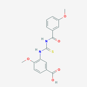 4-methoxy-3-({[(3-methoxybenzoyl)amino]carbonothioyl}amino)benzoic acid