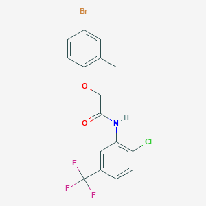 2-(4-bromo-2-methylphenoxy)-N-[2-chloro-5-(trifluoromethyl)phenyl]acetamide