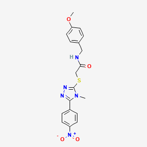 N-(4-methoxybenzyl)-2-{[4-methyl-5-(4-nitrophenyl)-4H-1,2,4-triazol-3-yl]thio}acetamide