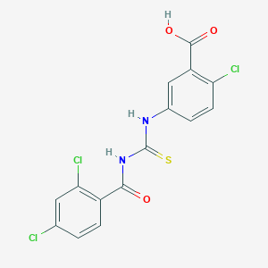 2-chloro-5-({[(2,4-dichlorobenzoyl)amino]carbonothioyl}amino)benzoic acid