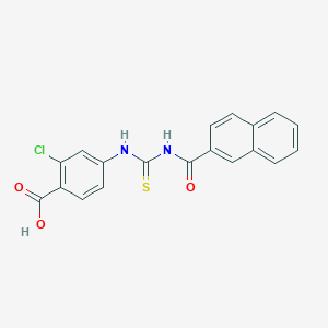 2-Chloro-4-{[(naphthalen-2-ylcarbonyl)carbamothioyl]amino}benzoic acid