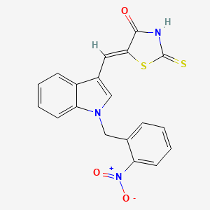 5-{[1-(2-nitrobenzyl)-1H-indol-3-yl]methylene}-2-thioxo-1,3-thiazolidin-4-one