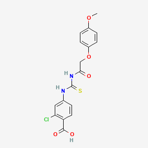 2-Chloro-4-[[2-(4-methoxyphenoxy)acetyl]carbamothioylamino]benzoic acid