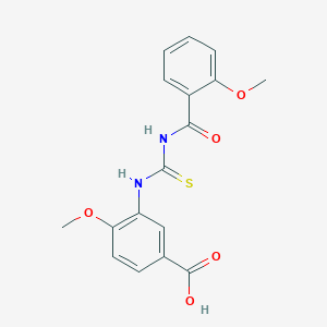 4-methoxy-3-({[(2-methoxybenzoyl)amino]carbonothioyl}amino)benzoic acid