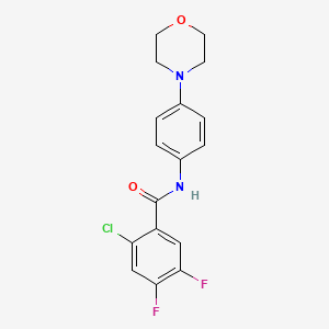 2-chloro-4,5-difluoro-N-[4-(4-morpholinyl)phenyl]benzamide