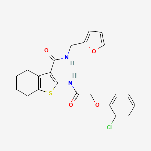 2-{[(2-chlorophenoxy)acetyl]amino}-N-(2-furylmethyl)-4,5,6,7-tetrahydro-1-benzothiophene-3-carboxamide