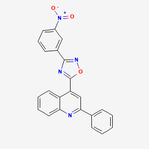 4-[3-(3-nitrophenyl)-1,2,4-oxadiazol-5-yl]-2-phenylquinoline