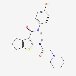 N-(4-bromophenyl)-2-[(2-piperidin-1-ylacetyl)amino]-5,6-dihydro-4H-cyclopenta[b]thiophene-3-carboxamide