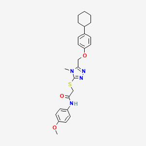 2-({5-[(4-cyclohexylphenoxy)methyl]-4-methyl-4H-1,2,4-triazol-3-yl}thio)-N-(4-methoxyphenyl)acetamide