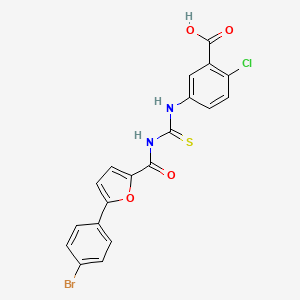 5-[[5-(4-Bromophenyl)furan-2-carbonyl]carbamothioylamino]-2-chlorobenzoic acid