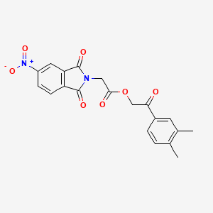 2-(3,4-dimethylphenyl)-2-oxoethyl (5-nitro-1,3-dioxo-1,3-dihydro-2H-isoindol-2-yl)acetate