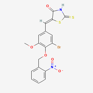 5-{3-bromo-5-methoxy-4-[(2-nitrobenzyl)oxy]benzylidene}-2-thioxo-1,3-thiazolidin-4-one