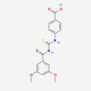 4-({[(3,5-dimethoxybenzoyl)amino]carbonothioyl}amino)benzoic acid