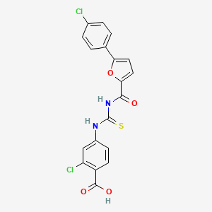 2-chloro-4-[({[5-(4-chlorophenyl)-2-furoyl]amino}carbonothioyl)amino]benzoic acid