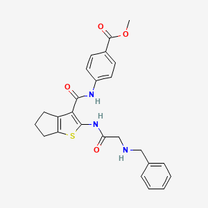 methyl 4-[[2-[[2-(benzylamino)acetyl]amino]-5,6-dihydro-4H-cyclopenta[b]thiophene-3-carbonyl]amino]benzoate