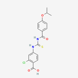 2-chloro-4-({[(4-isopropoxybenzoyl)amino]carbonothioyl}amino)benzoic acid