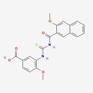 4-methoxy-3-({[(3-methoxy-2-naphthoyl)amino]carbonothioyl}amino)benzoic acid