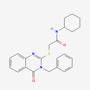 2-(3-benzyl-4-oxoquinazolin-2-yl)sulfanyl-N-cyclohexylacetamide