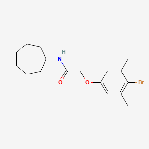 2-(4-bromo-3,5-dimethylphenoxy)-N-cycloheptylacetamide