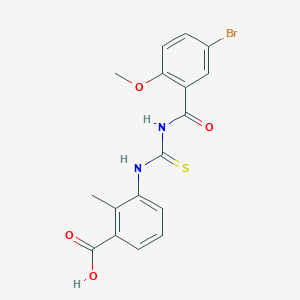 3-({[(5-bromo-2-methoxyphenyl)carbonyl]carbamothioyl}amino)-2-methylbenzoic acid