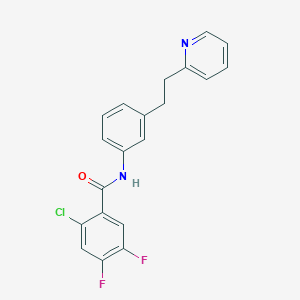 2-chloro-4,5-difluoro-N-{3-[2-(2-pyridinyl)ethyl]phenyl}benzamide