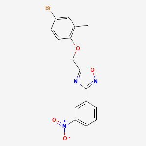 5-[(4-bromo-2-methylphenoxy)methyl]-3-(3-nitrophenyl)-1,2,4-oxadiazole