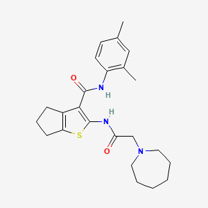 2-[[2-(azepan-1-yl)acetyl]amino]-N-(2,4-dimethylphenyl)-5,6-dihydro-4H-cyclopenta[b]thiophene-3-carboxamide