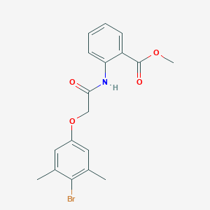 methyl 2-{[(4-bromo-3,5-dimethylphenoxy)acetyl]amino}benzoate