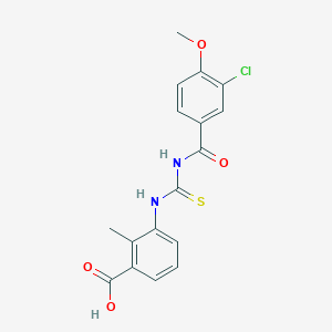 3-({[(3-Chloro-4-methoxyphenyl)carbonyl]carbamothioyl}amino)-2-methylbenzoic acid