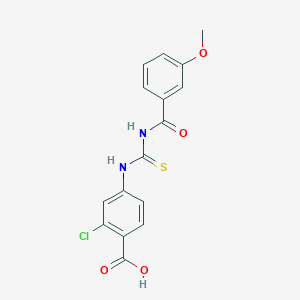 2-Chloro-4-({[(3-methoxyphenyl)carbonyl]carbamothioyl}amino)benzoic acid