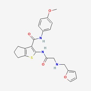 2-[[2-(furan-2-ylmethylamino)acetyl]amino]-N-(4-methoxyphenyl)-5,6-dihydro-4H-cyclopenta[b]thiophene-3-carboxamide