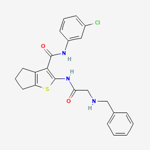 2-[[2-(benzylamino)acetyl]amino]-N-(3-chlorophenyl)-5,6-dihydro-4H-cyclopenta[b]thiophene-3-carboxamide