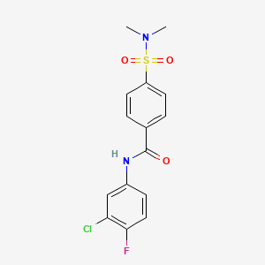 N-(3-chloro-4-fluorophenyl)-4-[(dimethylamino)sulfonyl]benzamide