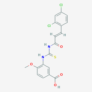 3-[({[3-(2,4-dichlorophenyl)acryloyl]amino}carbonothioyl)amino]-4-methoxybenzoic acid