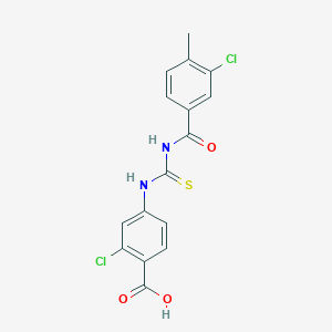 2-Chloro-4-({[(3-chloro-4-methylphenyl)carbonyl]carbamothioyl}amino)benzoic acid