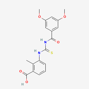 3-({[(3,5-dimethoxyphenyl)carbonyl]carbamothioyl}amino)-2-methylbenzoic acid