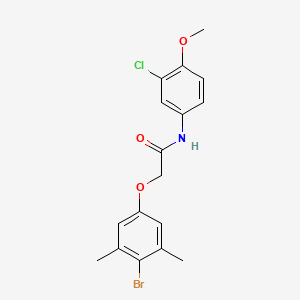 2-(4-bromo-3,5-dimethylphenoxy)-N-(3-chloro-4-methoxyphenyl)acetamide