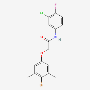 2-(4-bromo-3,5-dimethylphenoxy)-N-(3-chloro-4-fluorophenyl)acetamide