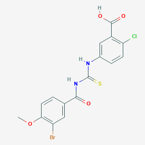 5-[(3-Bromo-4-methoxybenzoyl)carbamothioylamino]-2-chlorobenzoic acid